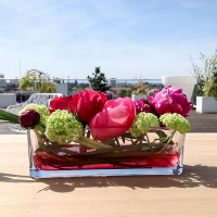 Blumen zur Produktpräsentation