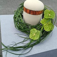 Urnenkranz ganz in grün gehalten Urnenkranz ganz in Grün gehalten