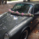 Brautauto Girlande mit Schleierkraut Brautauto Girlande mit Schleierkraut