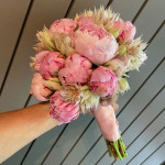 Brautstrauss mit rosa Pfingstrosen Brautstrauss mit rosa Pfingstrosen