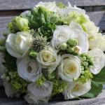 Brautstrauss rundgebunden weiss-grün Brautstrauss rundgebunden weiss-gruen