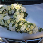 Brautauto weisses geschwungenes Herz Brautauto weisses geschwungenes Herz