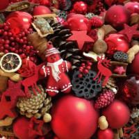 Adventsgesteck Adventsgesteck Nikolaus in Rot